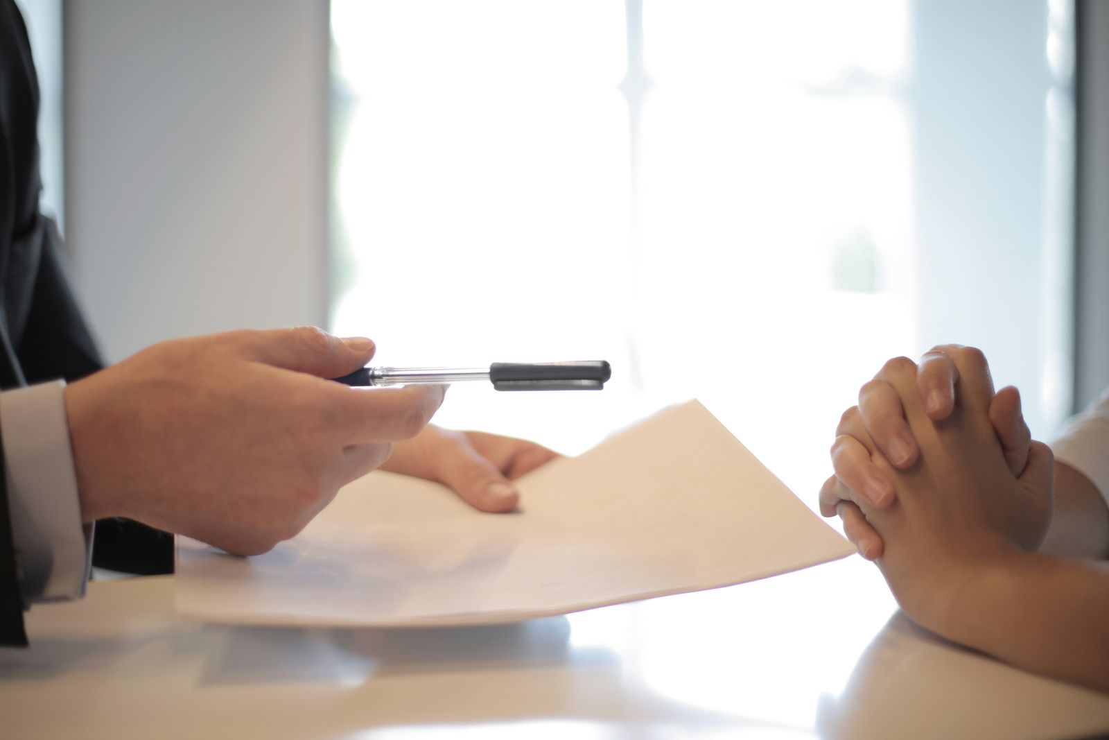 Employment documents being reviewed